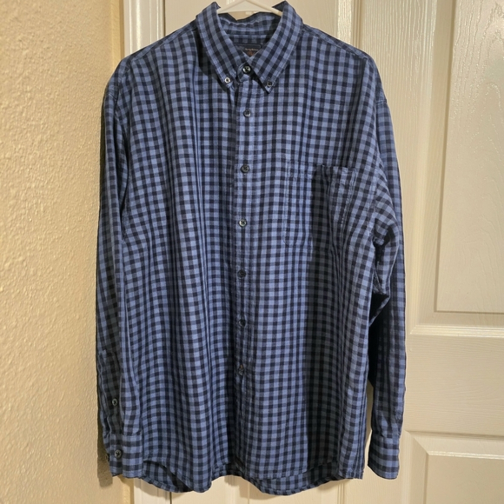 Tommy‎ Bahama Indigo Palms Men's Long Sleeve Button-Up Shirt Blue Size Large